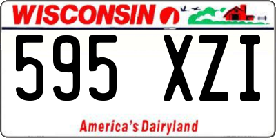 WI license plate 595XZI
