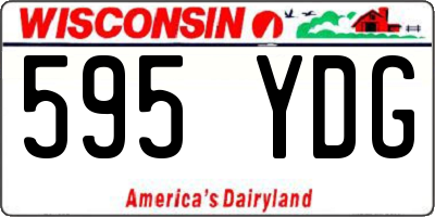 WI license plate 595YDG