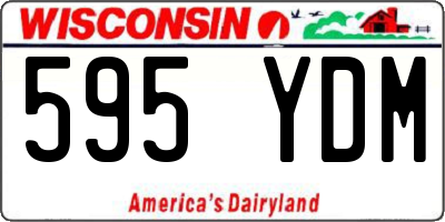 WI license plate 595YDM