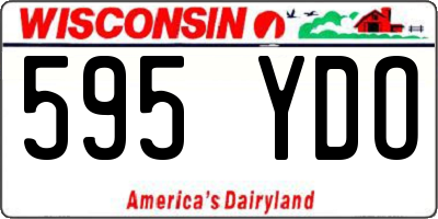 WI license plate 595YDO