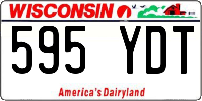 WI license plate 595YDT