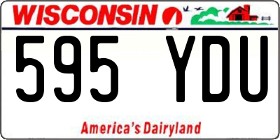 WI license plate 595YDU