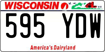 WI license plate 595YDW
