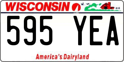 WI license plate 595YEA