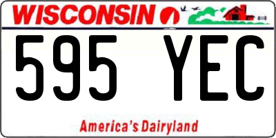 WI license plate 595YEC