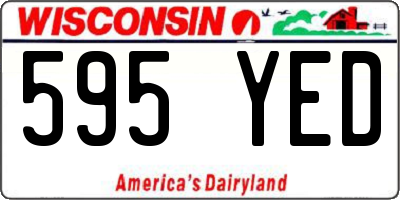 WI license plate 595YED