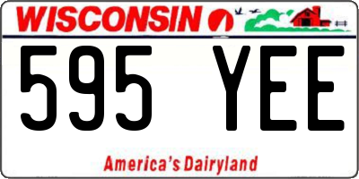 WI license plate 595YEE