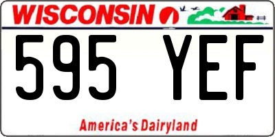 WI license plate 595YEF