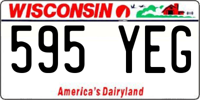 WI license plate 595YEG