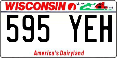 WI license plate 595YEH