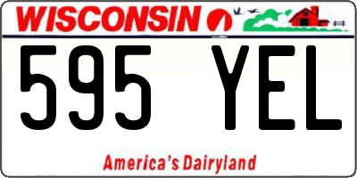 WI license plate 595YEL