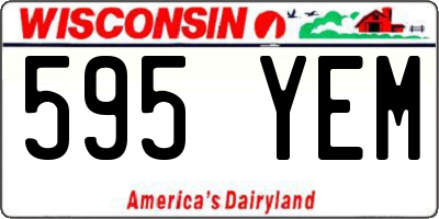 WI license plate 595YEM