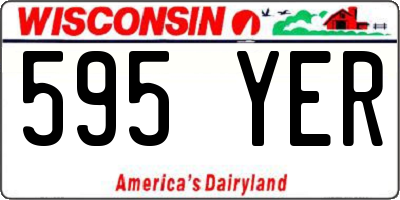 WI license plate 595YER