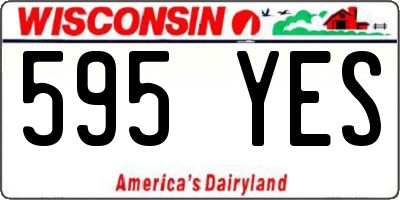 WI license plate 595YES