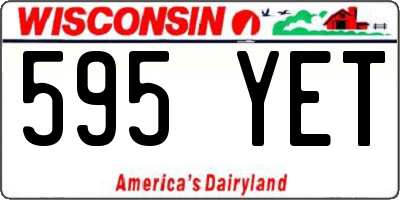 WI license plate 595YET
