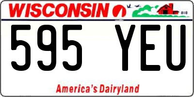 WI license plate 595YEU