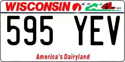 WI license plate 595YEV