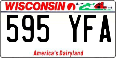 WI license plate 595YFA
