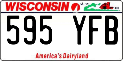 WI license plate 595YFB