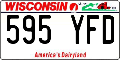 WI license plate 595YFD