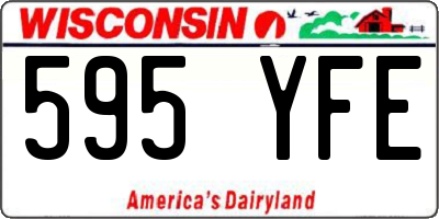 WI license plate 595YFE