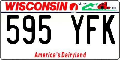 WI license plate 595YFK