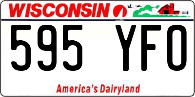 WI license plate 595YFO