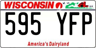 WI license plate 595YFP