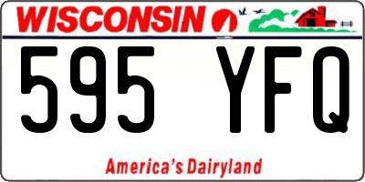 WI license plate 595YFQ
