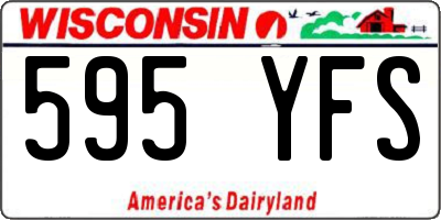 WI license plate 595YFS