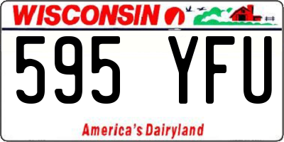 WI license plate 595YFU
