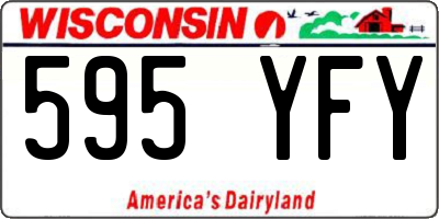 WI license plate 595YFY