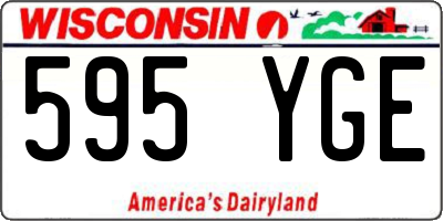 WI license plate 595YGE