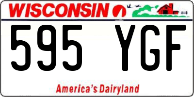 WI license plate 595YGF