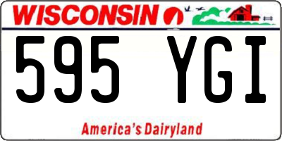 WI license plate 595YGI