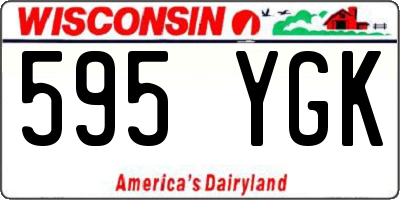 WI license plate 595YGK