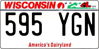 WI license plate 595YGN