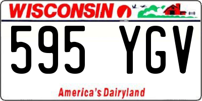 WI license plate 595YGV