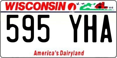 WI license plate 595YHA