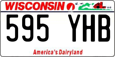 WI license plate 595YHB