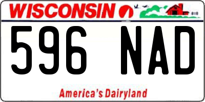 WI license plate 596NAD