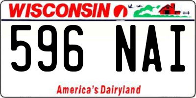 WI license plate 596NAI