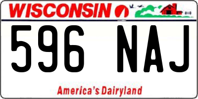 WI license plate 596NAJ