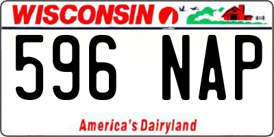 WI license plate 596NAP