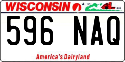 WI license plate 596NAQ