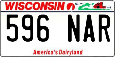 WI license plate 596NAR