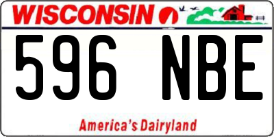 WI license plate 596NBE