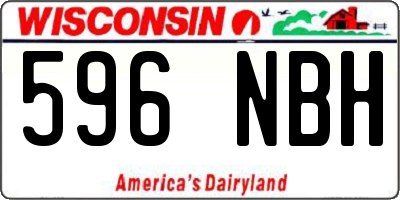 WI license plate 596NBH