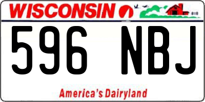 WI license plate 596NBJ