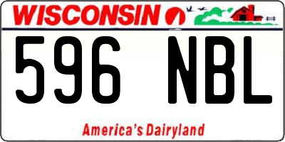 WI license plate 596NBL